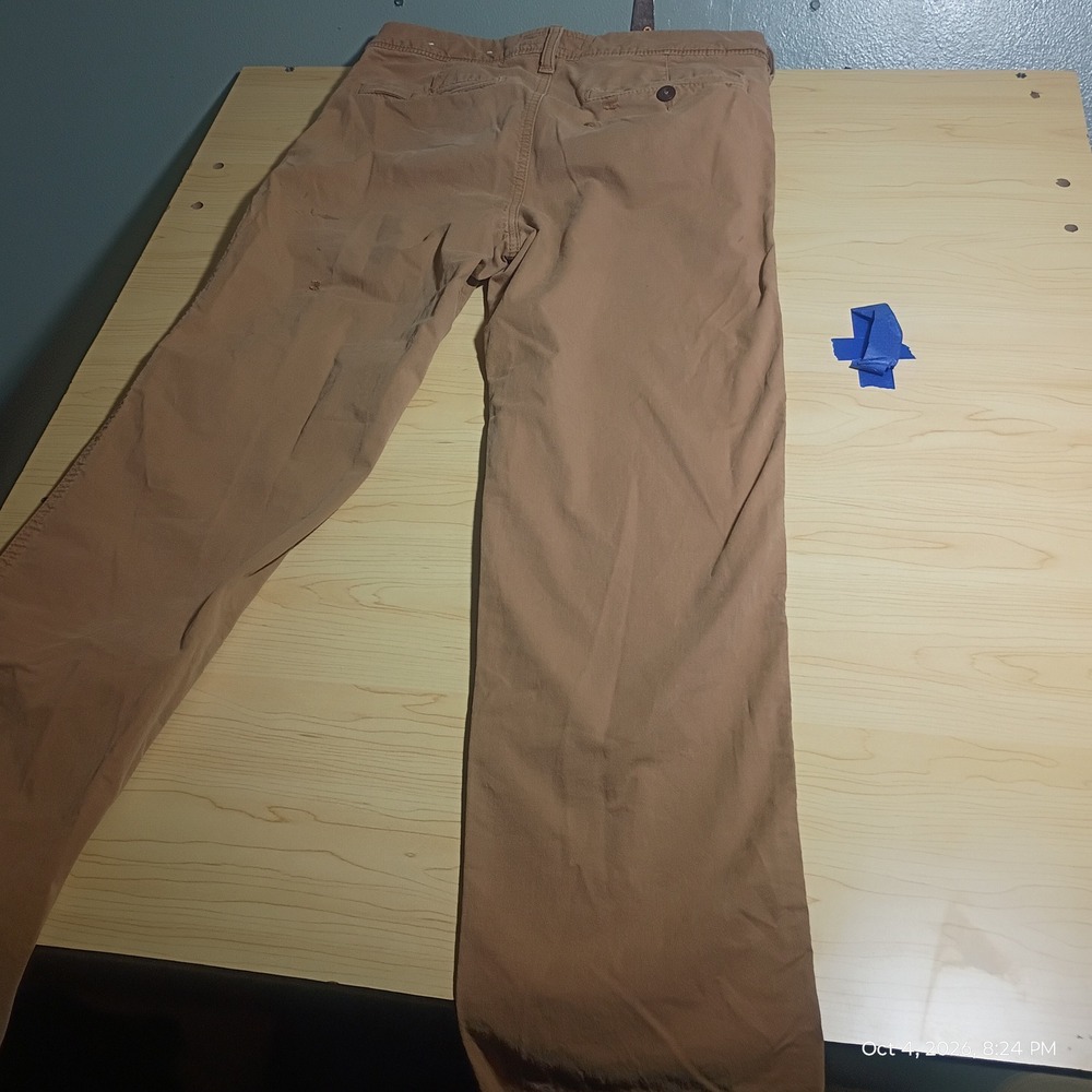 American Eagle Chinos Mens 28x32 Tan Straight Leg Cotton Stretch Casual Pants